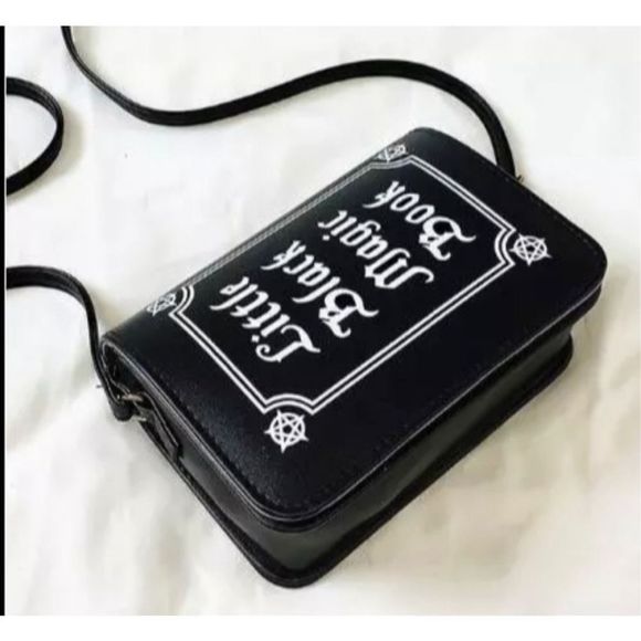Spell Book Bag Black Magic Purse School Gothic Bag Witch Crossbody - Picture 2 of 5